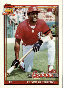 1991 Topps #20 Pedro Guerrero VG St. Louis Cardinals 