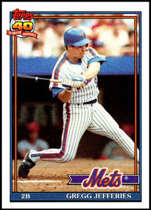1991 Topps #30 Gregg Jefferies VG New York Mets 