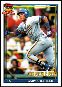 1991 Topps #68 Gary Sheffield VG Milwaukee Brewers 