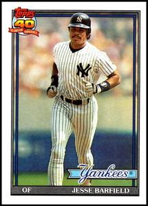 1991 Topps #85 Jesse Barfield VG New York Yankees 