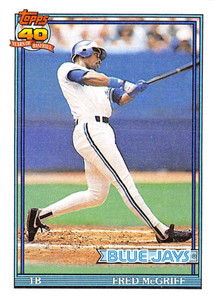 Fred McGriff - Blue Jays #480 Score 1991 Baseball Trading Card