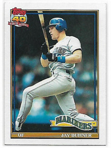 1991 Topps #154 Jay Buhner VG Seattle Mariners 