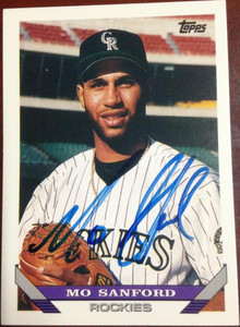 Mo Sanford Autographed 1993 Topps #634