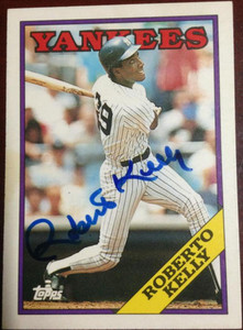 Roberto Kelly Autographed 1988 Topps Traded #57T