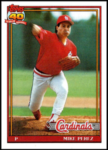 1991 Topps #205 Mike Perez VG RC Rookie St. Louis Cardinals 