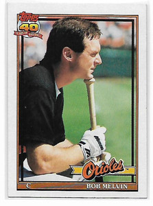 1991 Topps #249 Bob Melvin VG Baltimore Orioles 