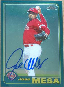 Jose Mesa Autographed 2001 Topps Traded & Rookies Chrome #T24