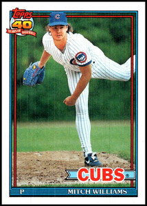 1991 Topps #335 Mitch Williams VG Chicago Cubs 