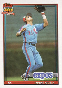 1991 Topps #372 Spike Owen VG Montreal Expos 