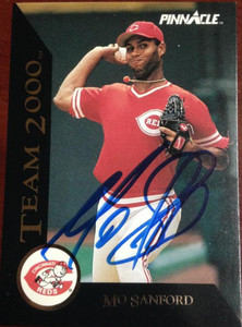 Mo Sanford Autographed 1992 Pinnacle Team 2000 #77