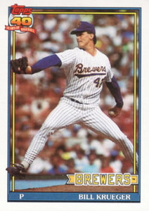 1991 Topps #417 Bill Krueger VG Milwaukee Brewers 