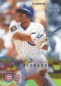 SOLD 48584 1995 Fleer #416 Jose Hernandez VG Chicago Cubs 