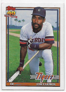 1991 Topps #469 Chet Lemon VG Detroit Tigers 