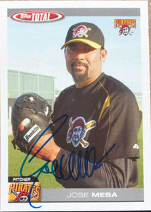 Jose Mesa Autographed 2004 Topps Total #758