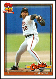 1991 Topps #512 Jose Mesa VG Baltimore Orioles 