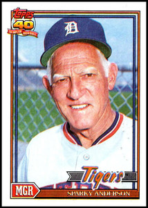 1992 Topps Baseball Sparky Anderson #381 Tigers