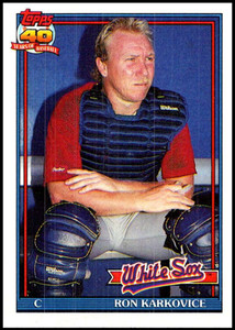 1991 Topps #568 Ron Karkovice VG Chicago White Sox 