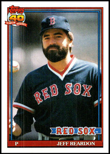 1991 Topps #605 Jeff Reardon VG Boston Red Sox 