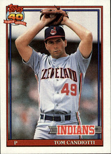 1991 Score #106 Tom Brookens VG Cleveland Indians - Under the