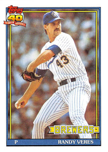 1991 Topps #694 Randy Veres VG Milwaukee Brewers 