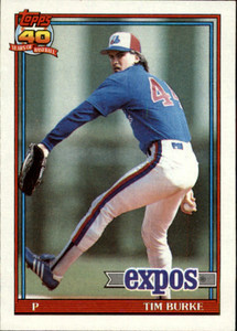 1991 Topps #715 Tim Burke VG Montreal Expos 