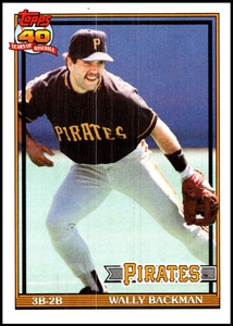 1991 Fleer #29 Wally Backman VG Pittsburgh Pirates - Under the