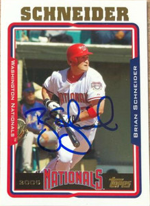 Brian Schneider Autographed 2005 Topps #449
