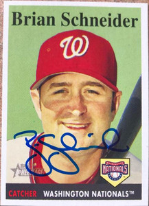 Brian Schneider Autographed 2007 Topps Heritage #114