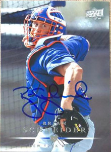 Brian Schneider Autographed 2008 Upper Deck #580