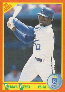 1990 Score Rookie and Traded #28T Gerald Perry NM-MT  Kansas City Royals 
