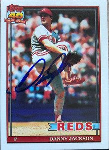 Danny Jackson Autographed 1991 Topps #92