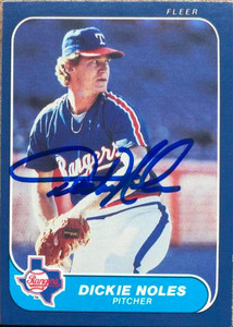 Dickie Noles Autographed 1986 Fleer #567