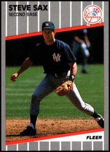1989 Fleer Update #U-52 Steve Sax NM-MT New York Yankees 