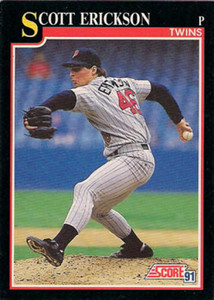 1991 Score #812 Scott Erickson UER VG RC Rookie Minnesota Twins 