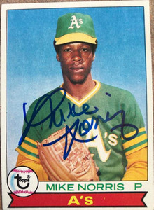 Mike Norris Autographed 1979 Topps #191