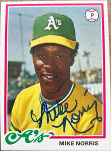 Mike Norris Autographed 1978 Topps #434