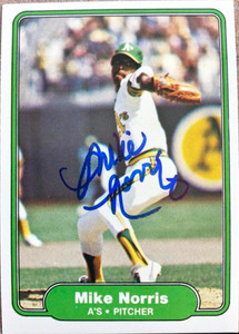 Mike Norris Autographed 1982 Fleer #103