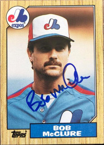 Bob McClure Autographed 1987 Topps #707