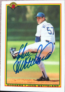 John Wetteland Autographed 1990 Bowman Tiffany #82
