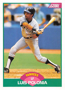 1989 Score Rookie/Traded #38T Luis Polonia VG New York Yankees 
