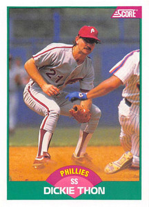1989 Score Rookie/Traded #55T Dickie Thon VG Philadelphia Phillies 