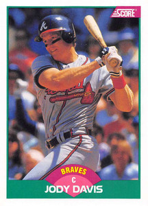 1989 Score Rookie/Traded #64T Jody Davis VG Atlanta Braves 