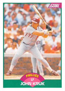 1989 Score Rookie/Traded #70T John Kruk VG Philadelphia Phillies 