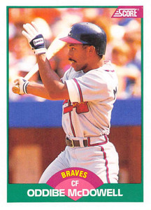 1989 Score Rookie/Traded #72T Oddibe McDowell VG Atlanta Braves 