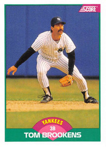 1990 Upper Deck #138 Tom Brookens VG New York Yankees - Under the