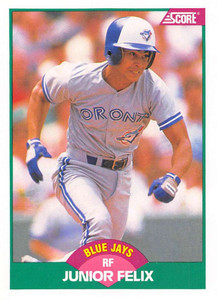 1989 Score Rookie/Traded #83T Junior Felix VG RC Rookie Toronto Blue Jays 