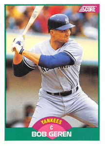 1989 Score Rookie/Traded #73T Tom Brookens VG New York Yankees