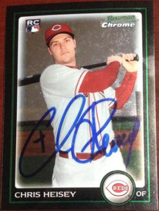 Chris Heisey Autographed 2010 Bowman Chrome #210