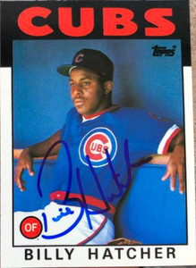Billy Hatcher Autographed 1986 Topps Tiffany #46
