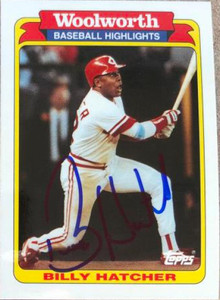Billy Hatcher Autographed 1991 Topps Woolworth Baseball Highlights #27